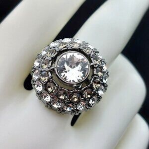 Vintage-Inspired Premier Designs Rhinestone Dome Cocktail Ring